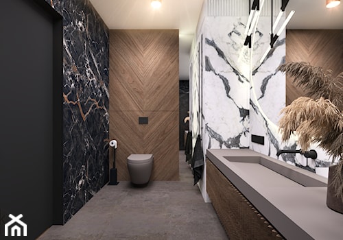 Łazienka z prysznicem walk in - zdjęcie od ŻK studio