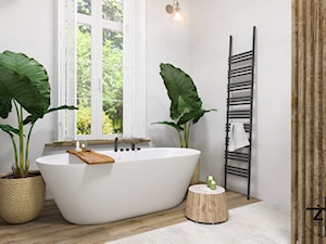 Projekt łazienki z wanną wolnostojącą - zdjęcie od ŻK studio