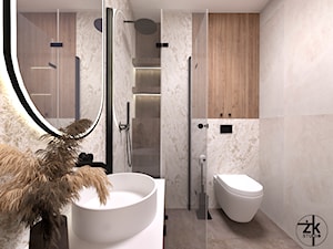 Mała łazienka z prysznicem - zdjęcie od ŻK studio