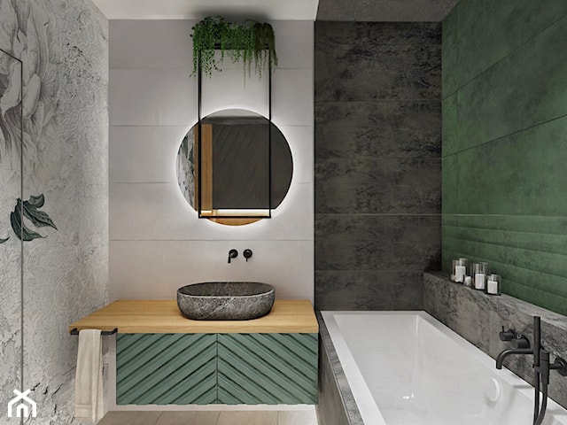 Łazienka z zielenią