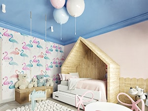 Pokój dla dziewczynki 2 - Średni szary pokój dziecka dla dziecka dla dziewczynki, styl nowoczesny - zdjęcie od NORDMOSS