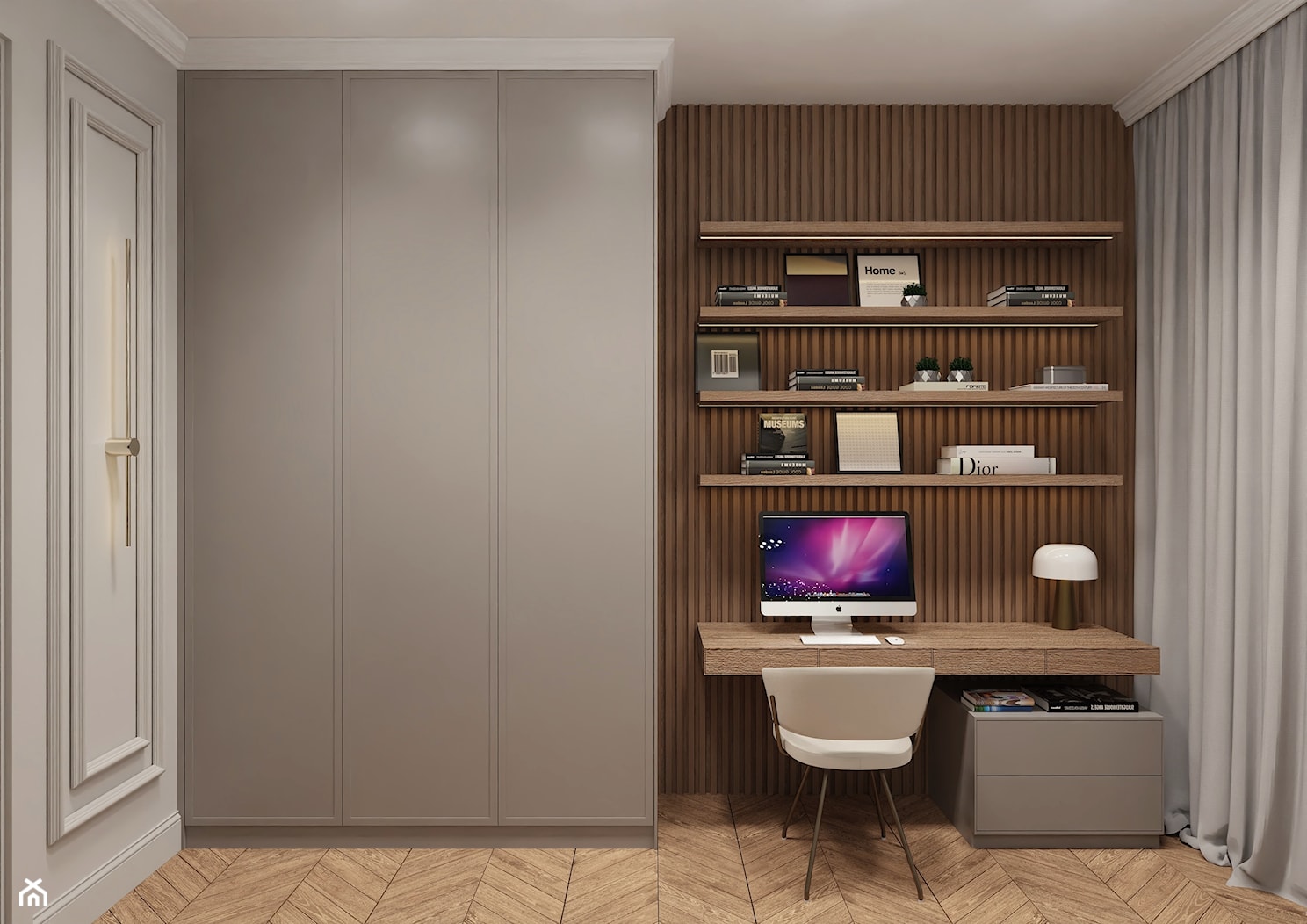 Kącik biurowy w sypialni - zdjęcie od Mastmi design - Homebook