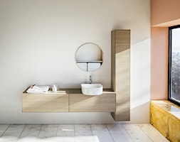 KOLEKCJA BOUTIQUE_SONAR_KARTEL BY LAUFEN - Mała średnia biała beżowa łazienka w bloku w domu jednoro ... - zdjęcie od Laufen - Homebook