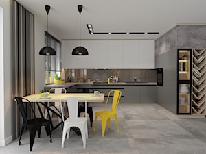 Część dzienna domu jednorodzinnego - Kuchnia, styl nowoczesny - zdjęcie od Kamila Piekarniak- projektowanie wnętrz. STYLOWY KĄT