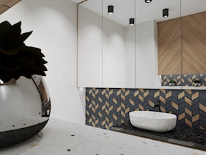 Nowoczesna łazienka z wanną - zdjęcie od Kamila Piekarniak- projektowanie wnętrz. STYLOWY KĄT