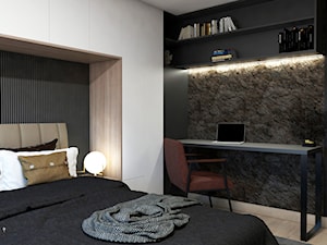 Sypialnia w dwóch odsłonach - Sypialnia, styl nowoczesny - zdjęcie od PROSTY UKŁAD - ARCHITEKTURA WNĘTRZ