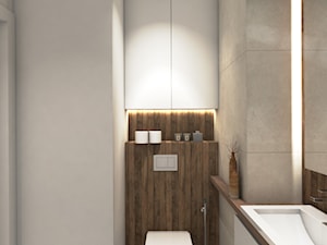 Łazienka w bloku w dwóch wersjach - Łazienka, styl nowoczesny - zdjęcie od PROSTY UKŁAD - ARCHITEKTURA WNĘTRZ