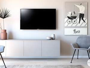 Cozy minimalism - Salon, styl minimalistyczny - zdjęcie od PROSTY UKŁAD - ARCHITEKTURA WNĘTRZ