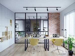 Komfortowa przestrzeń do pracy - Średnie białe biuro, styl industrialny - zdjęcie od StudioDobryPomysł