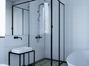 Industrialny szyk ♣️♠️🖤🌸🌿🍀 - Średnia bez okna z lustrem łazienka, styl industrialny - zdjęcie od StudioDobryPomysł