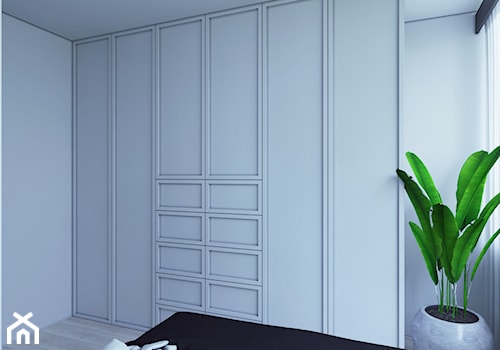 Industrialny szyk ♣️♠️🖤🌸🌿🍀 - Mała biała sypialnia, styl industrialny - zdjęcie od StudioDobryPomysł