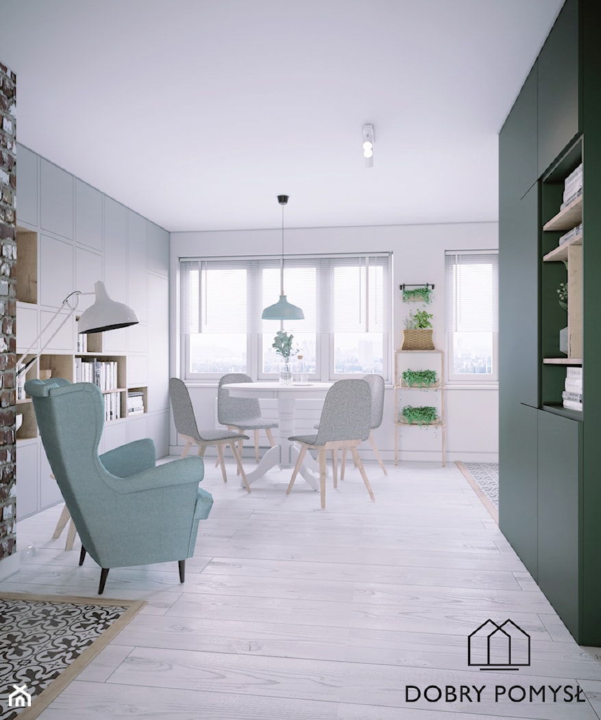 Mieszkanie w bloku z wielkiej płyty - Jadalnia, styl skandynawski - zdjęcie od StudioDobryPomysł - Homebook