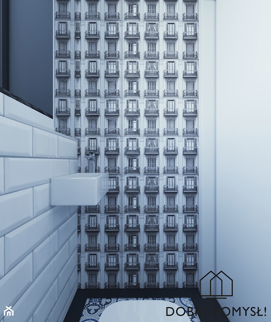 Industrialny szyk ♣️♠️🖤🌸🌿🍀 - Mała bez okna z lustrem łazienka, styl industrialny - zdjęcie od StudioDobryPomysł