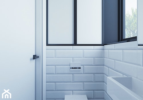 Industrialny szyk ♣️♠️🖤🌸🌿🍀 - Mała łazienka z oknem, styl industrialny - zdjęcie od StudioDobryPomysł