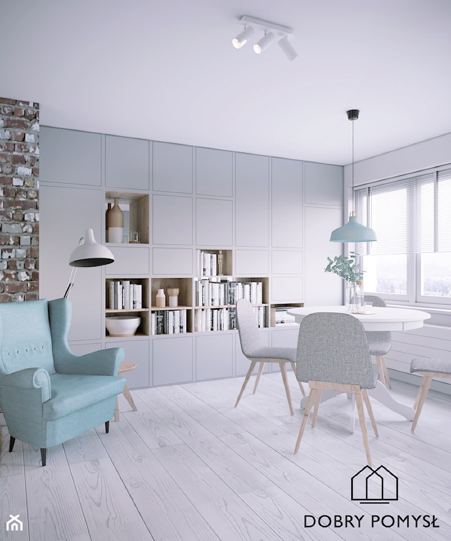 Mieszkanie w bloku z wielkiej płyty - Jadalnia, styl skandynawski - zdjęcie od StudioDobryPomysł