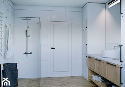Wnętrze pełne zieleni - Duża łazienka, styl skandynawski - zdjęcie od StudioDobryPomysł