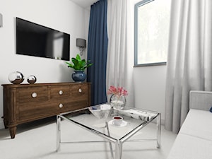 Projekt rezydencji pod Ostrowem Wielkopolskim - Małe z sofą białe biuro, styl glamour - zdjęcie od Interior Koncept Projektowanie Wnetrz