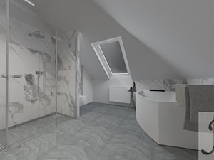 łazienka na poddaszu - Łazienka, styl nowoczesny - zdjęcie od JU PRACOWNIA PROJEKTOWA JUSTYNA LIPIAK