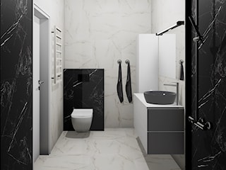 Czarno-biała łazienka: klasyka, która broni się sama