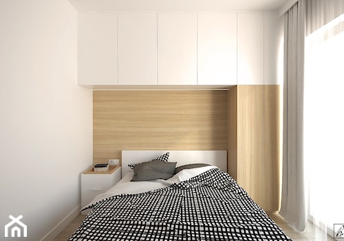 Mała biała sypialnia, styl skandynawski - zdjęcie od STUDIOPROJEKT.RW