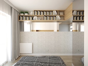 Mała biała szara sypialnia, styl skandynawski - zdjęcie od STUDIOPROJEKT.RW