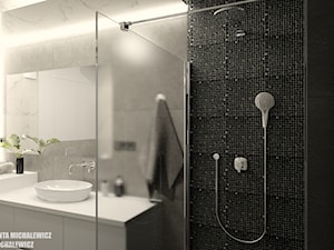 Zielona Góra - wnętrze minimalistycznej łazienki dla mężczyzny - Łazienka, styl minimalistyczny - zdjęcie od ARTchitektura Michalewicz