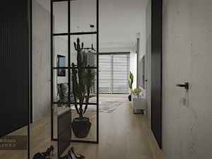 Bydgoszcz - męski apartament - Hol / przedpokój, styl industrialny - zdjęcie od ARTchitektura Michalewicz