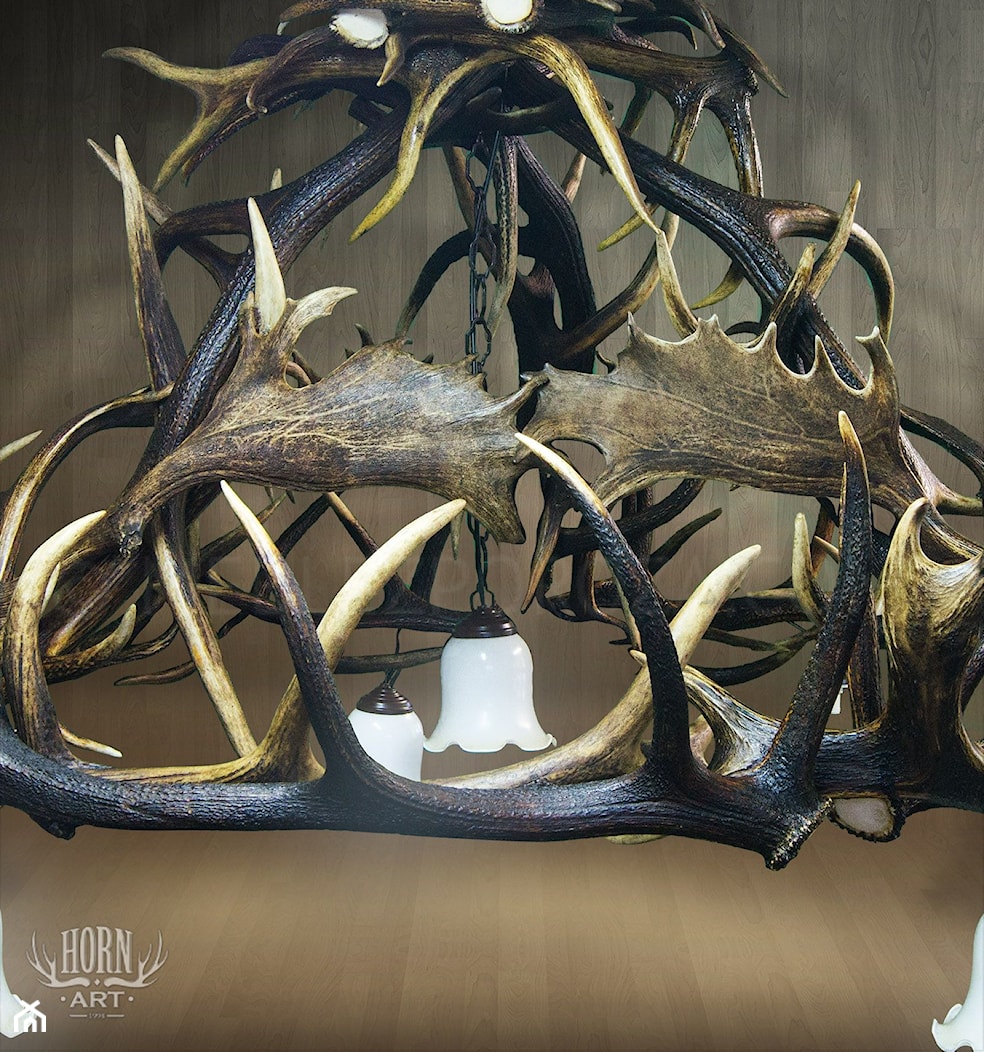 Żyrandol z poroża jelenia - zdjęcie od HornArt - Meble z poroża - Homebook