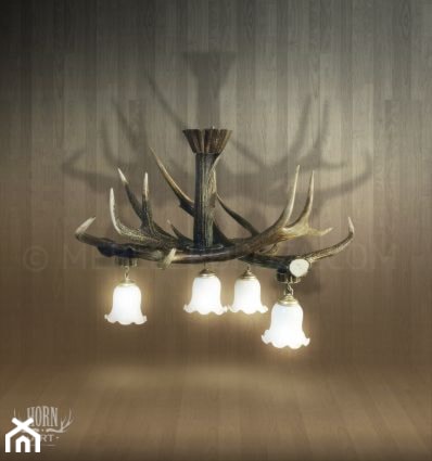 Żyrandol z poroża jelenia - zdjęcie od HornArt - Meble z poroża - Homebook