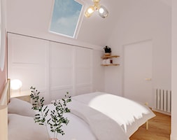 Projekt mieszkania i adaptacji strychu - Sypialnia, styl skandynawski - zdjęcie od WOJTYCZKA Pracownia Projektowa - Homebook