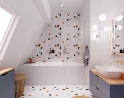 Projekt mieszkania i adaptacji strychu - Łazienka, styl skandynawski - zdjęcie od WOJTYCZKA Pracownia Projektowa - Homebook