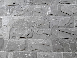 Kamień naturalny na ścianie - Hol / przedpokój, styl skandynawski - zdjęcie od GB United Kielce