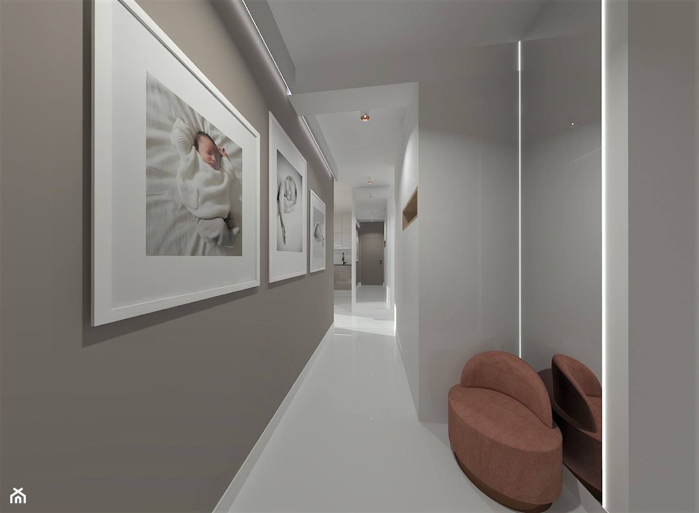 Projekt mieszkania Bliska Wola - Hol / przedpokój, styl minimalistyczny - zdjęcie od ASdesign PROJEKTY WNĘTRZ i ELEWACJI - Homebook