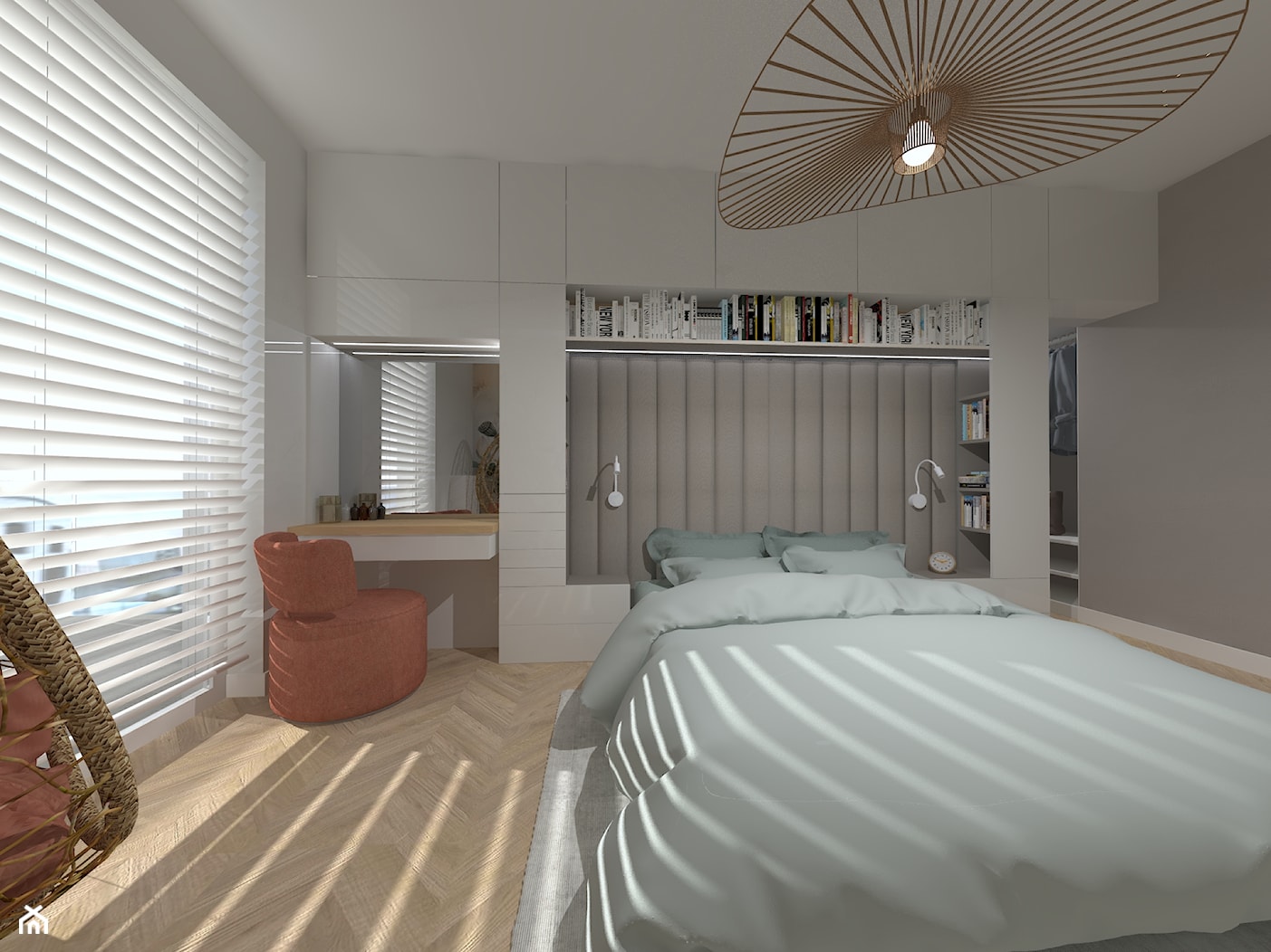 Projekt mieszkania Bliska Wola - Sypialnia, styl nowoczesny - zdjęcie od ASdesign PROJEKTY WNĘTRZ i ELEWACJI - Homebook