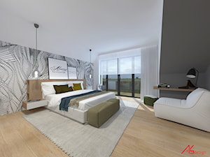 Projekt sypialni i holu w domu jednorodzinnym - zdjęcie od ASdesign PROJEKTY WNĘTRZ i ELEWACJI