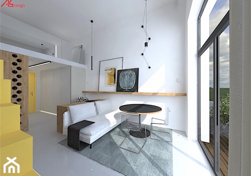 Mikromieszkanie z antersolą - salon - zdjęcie od ASdesign PROJEKTY WNĘTRZ i ELEWACJI