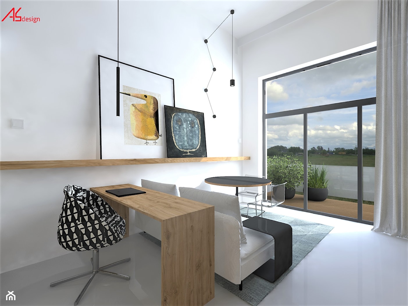Mikromieszkanie z antersolą - salon - zdjęcie od ASdesign PROJEKTY WNĘTRZ i ELEWACJI - Homebook