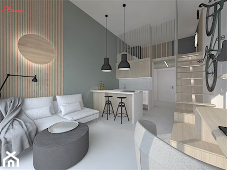 Aranżacje wnętrz - Salon: Salon z kuchnią - ASdesign PROJEKTY WNĘTRZ i ELEWACJI. Przeglądaj, dodawaj i zapisuj najlepsze zdjęcia, pomysły i inspiracje designerskie. W bazie mamy już prawie milion fotografii!