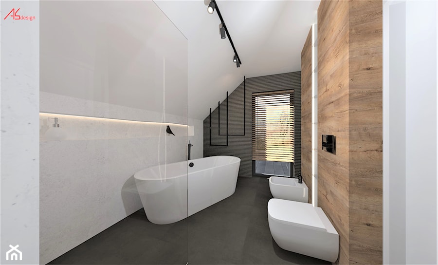 Łazienka z wanną i prysznicem - zdjęcie od ASdesign PROJEKTY WNĘTRZ i ELEWACJI