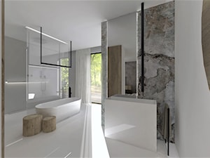 łazienka z kamieniem naturalnym - zdjęcie od ASdesign PROJEKTY WNĘTRZ i ELEWACJI