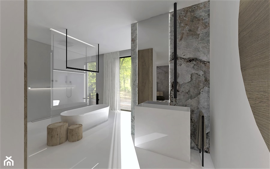 łazienka z kamieniem naturalnym - zdjęcie od ASdesign PROJEKTY WNĘTRZ i ELEWACJI