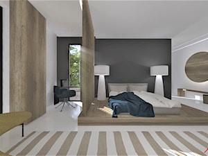 Sypialnia z miejscem do pracy - zdjęcie od ASdesign PROJEKTY WNĘTRZ i ELEWACJI