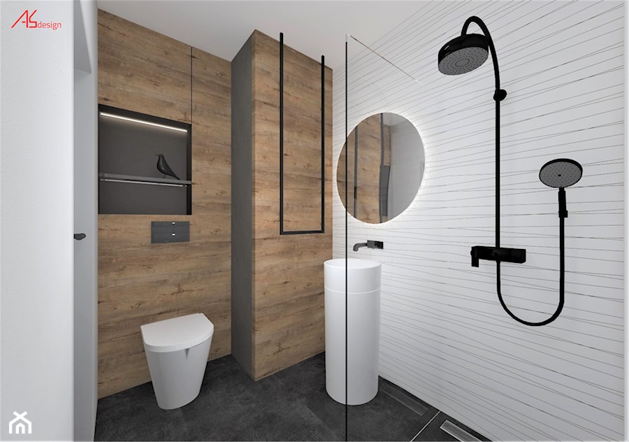Mała łazienka - zdjęcie od ASdesign PROJEKTY WNĘTRZ i ELEWACJI