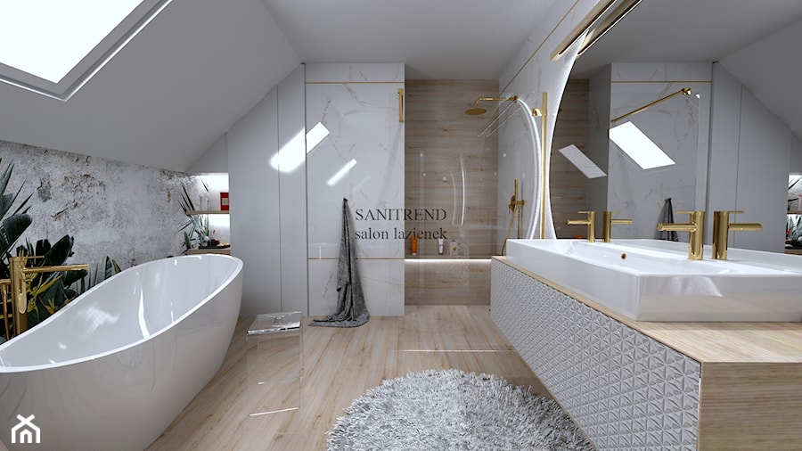Marmurowa łazienka - 4 - Łazienka, styl glamour - zdjęcie od SANITREND Salon Łazienek