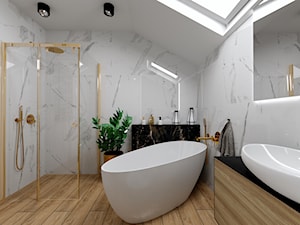 Marmurowa łazienka - 2 - Łazienka, styl tradycyjny - zdjęcie od SANITREND Salon Łazienek