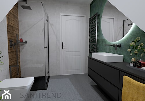 Zielona łazienka - Łazienka, styl nowoczesny - zdjęcie od SANITREND Salon Łazienek