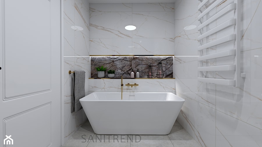Marmurowa łazienka - 5 - Łazienka, styl tradycyjny - zdjęcie od SANITREND Salon Łazienek