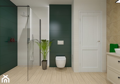 Zielona łazienka - 2 - Łazienka, styl nowoczesny - zdjęcie od SANITREND Salon Łazienek