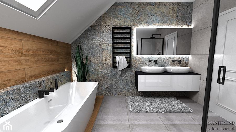 Klimatyczna łazienka - 28 - Łazienka, styl nowoczesny - zdjęcie od SANITREND Salon Łazienek