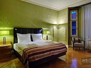 Mieszkania w kamienicy na wynajem w Katowicach - Średnia zielona sypialnia, styl vintage - zdjęcie od ART EFFECT Adam Miozga